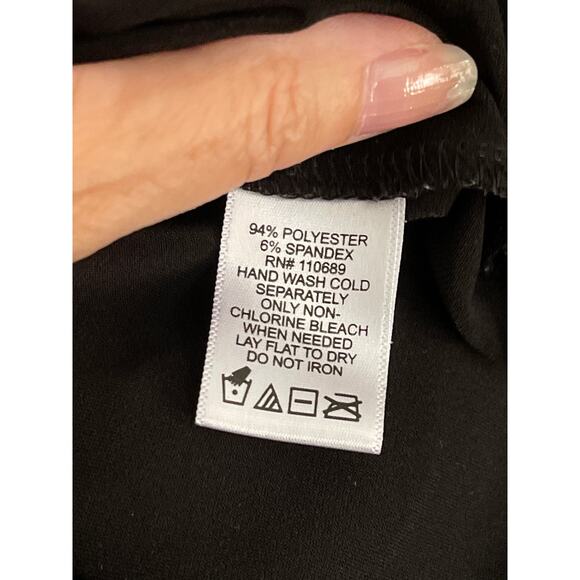 Attitudes by Renee Size Small Black Jersey Knit 2-piece SS Top and Cardigan Set - Picture 6 of 8